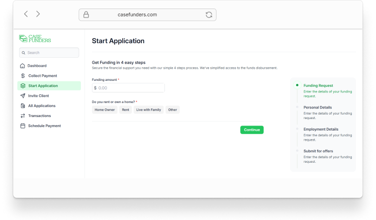 CaseFunders Mobile App